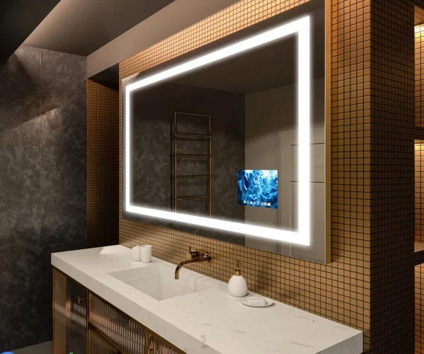 Smart technology mirror for bathroom