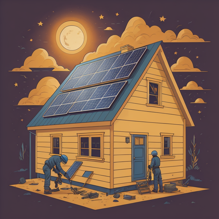 solar energy company installing solar to house