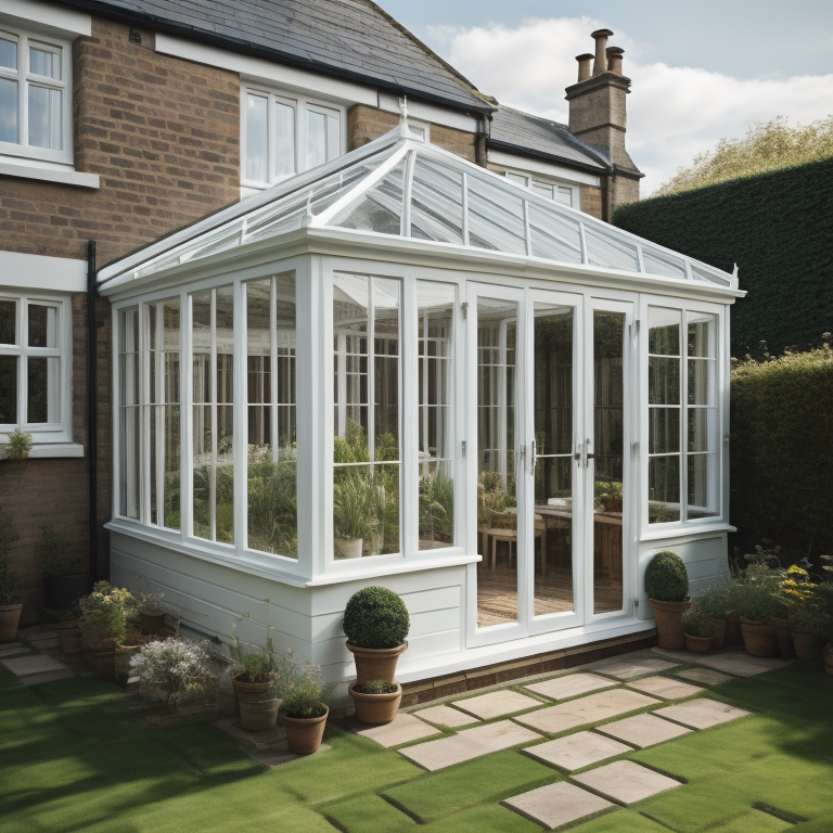 Conservatory with a glass roof UK