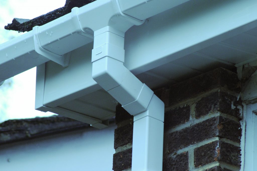 white soffits and guttering