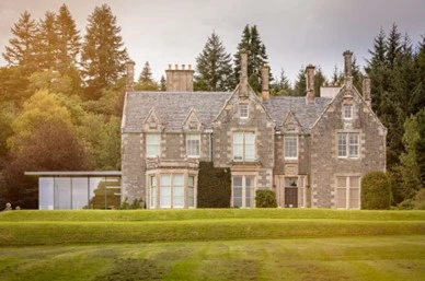 A Scottish estate featuring a stylish extension.