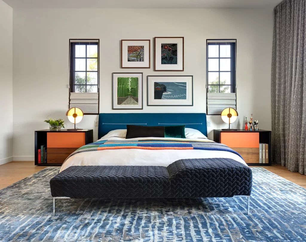 modern minimalist themed bedroom